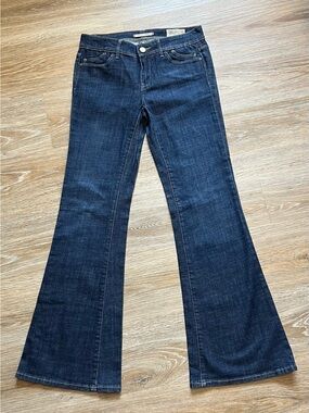 Gap Long & Lean Y2K Low Rise Bootcut Jeans Womens Size 2 Dark Wash Stretch Denim